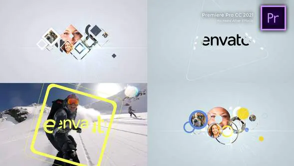 智能幻灯片徽标显示Smart Slideshow Logo Reveal-PR模板