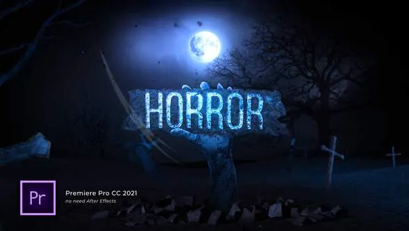 恐怖万圣节标志揭示Horror Halloween Logo Reveal-PR模板
