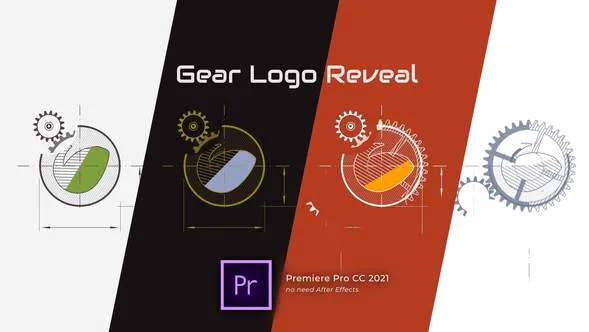 齿轮标志显示Gear Logo Reveal-PR模板