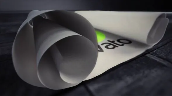 白色滚动标志显示White Scroll Logo Reveals-PR模板