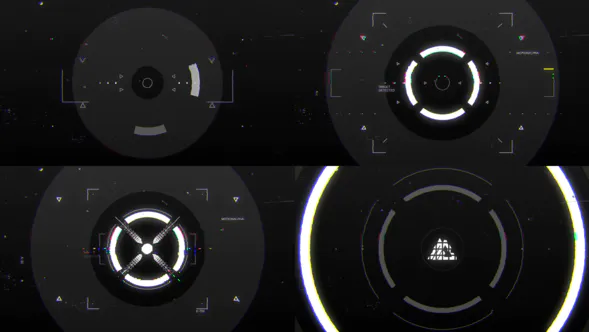 小故障 HUD 徽标 | 对于 Premiere Pro Glitch HUD Logo-PR模板