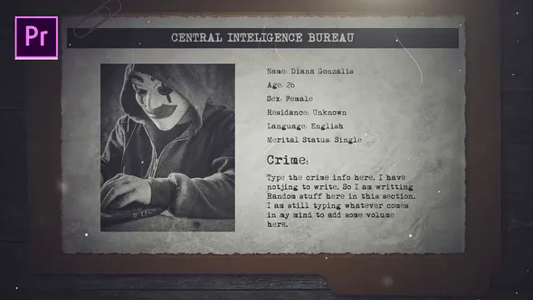 犯罪档案Criminal Profile-PR模板