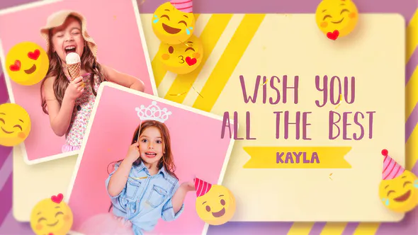 表情符号生日快乐Emoji Happy Birthday-AE模板