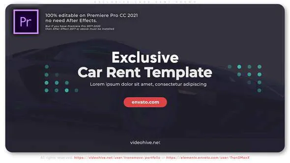 独家租车优惠Exclusive Cars Rent Promo-PR模板