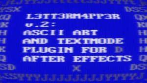 【英文】AE插件-ASCII文本乱码艺术视频映射特效 L3tt3rM4pp3r2 V2.7 Win