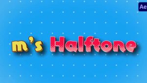 【中文】汉化版-黑白圆点填充半调风格特效AE插件 ms Halftone v1.53 Win