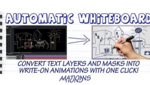 AE脚本-自动创建手写描绘动画 Automatic Whiteboard v1.2